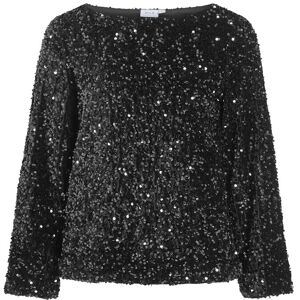 Vila Vifaith Boat Neck L/S Sequin Top/1 XS Black XS Vila Vifaith Boat Neck L/S Sequin Top/1 XS Black XS