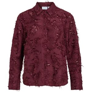 Vila Vimisanja L/S Shirt 38 Burgundy 38 Vila Vimisanja L/S Shirt 38 Burgundy 38