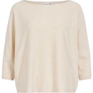 Vila Vimalu Boatneck 3/4 Sleeve Knit Top-Noos L Cream L Vila Vimalu Boatneck 3/4 Sleeve Knit Top-Noos L Cream L
