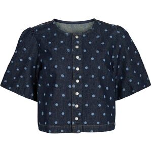 Vila Vipal 2/4 Dot Denim Top 34 Blue 34 Vila Vipal 2/4 Dot Denim Top 34 Blue 34