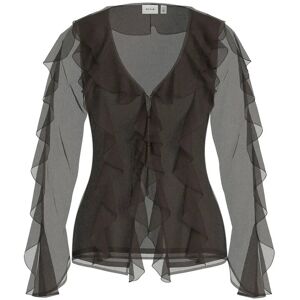Vila Vifalia L/S Frill Kimono Top/Ka 34 Brown 34 Vila Vifalia L/S Frill Kimono Top/Ka 34 Brown 34