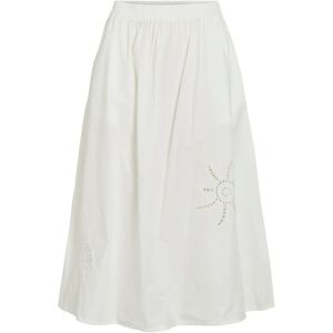 Vila yki Midi Skirt/Bfs 40 White 40 Vila yki Midi Skirt/Bfs 40 White 40