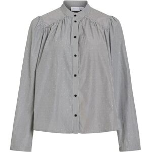 Vila Viclema L/S Flounce Shirt 38 White 38 Vila Viclema L/S Flounce Shirt 38 White 38