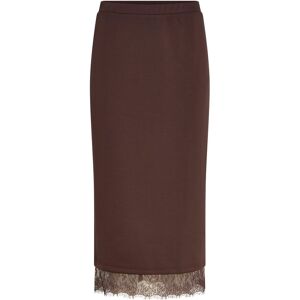 Vila Viewie Hw Lace Midi Skirt M Brown M Vila Viewie Hw Lace Midi Skirt M Brown M