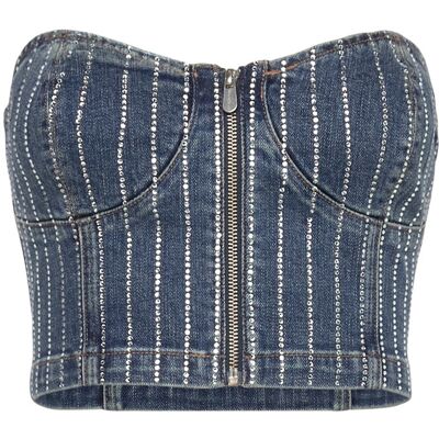 ABRAND Academia Bustier Petra Diamante Mid Vintage Indigo S Blue S ABRAND Academia Bustier Petra Diamante Mid Vintage Indigo S Blue S