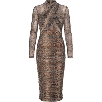 Bardot Aliyah Printed Midi Dress M Patterned M Bardot Aliyah Printed Midi Dress M Patterned M