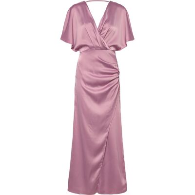Bubbleroom Wrap Satin Gown 34 Pink 34 Bubbleroom Wrap Satin Gown 34 Pink 34