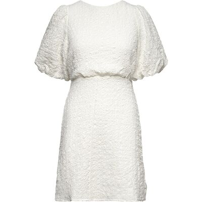 Bubbleroom Structured Bow Short Dress XS White XS Bubbleroom Structured Bow Short Dress XS White XS