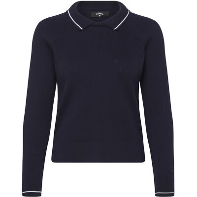 Callaway Collared Knit Sweater M Navy M Callaway Collared Knit Sweater M Navy M