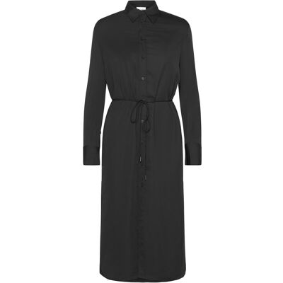 Calvin Recycled Cdc Midi Shirt Dress 34 Black 34 Calvin Recycled Cdc Midi Shirt Dress 34 Black 34