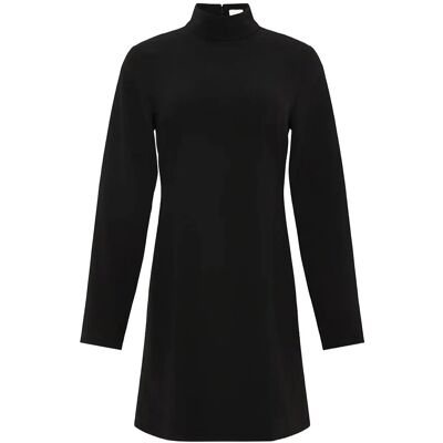 Calvin Crepe Ls Turtleneck Mini Dress 36 Black 36 Calvin Crepe Ls Turtleneck Mini Dress 36 Black 36