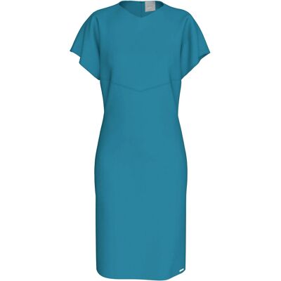 Calvin Stretch Crepe Ss Dress 38 Blue 38 Calvin Stretch Crepe Ss Dress 38 Blue 38