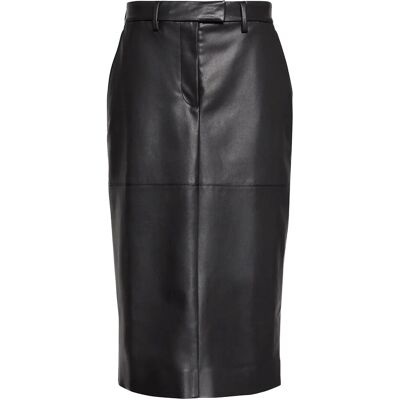 Calvin Faux Leather Midi Skirt 38 Black 38 Calvin Faux Leather Midi Skirt 38 Black 38