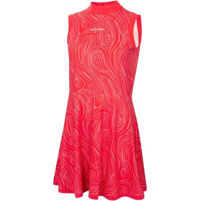 Calvin Carmen Mock Neck Dress 14 Red 14 Calvin Carmen Mock Neck Dress 14 Red 14