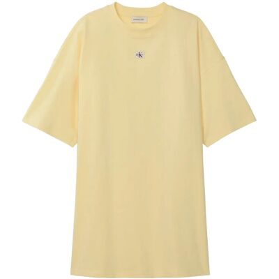 Calvin Ss Woven Label Oversized Tee Dre XL Yellow XL Calvin Ss Woven Label Oversized Tee Dre XL Yellow XL