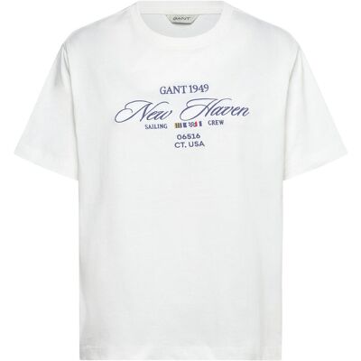 Gant Graphic Ss T-Shirt S White S Gant Graphic Ss T-Shirt S White S