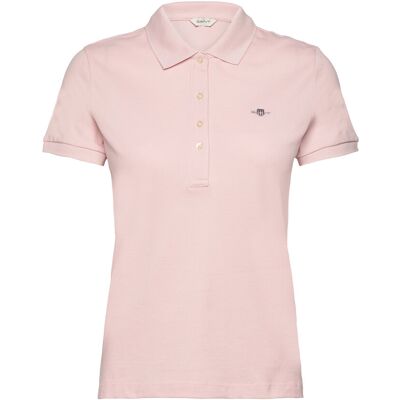 Gant Slim Sheild Cap Sleeve Pique Polo XL Pink XL Gant Slim Sheild Cap Sleeve Pique Polo XL Pink XL