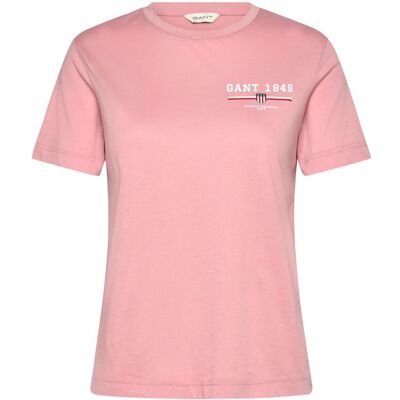 Gant Reg Graphic Ss T-Shirt S Pink S Gant Reg Graphic Ss T-Shirt S Pink S