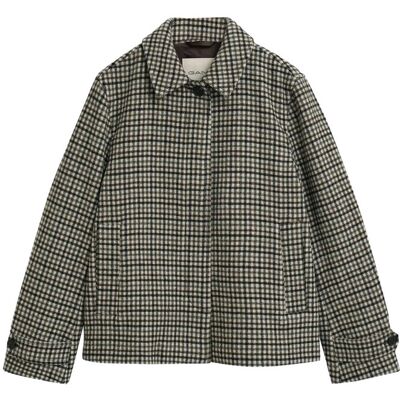 Gant Checked Short Wool Blend Car Coat S Patterned S Gant Checked Short Wool Blend Car Coat S Patterned S