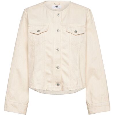 IVY Copenhagen Ivy-Jazz Short Jacket Wash Ecru 42 Cream 42 IVY Copenhagen Ivy-Jazz Short Jacket Wash Ecru 42 Cream 42