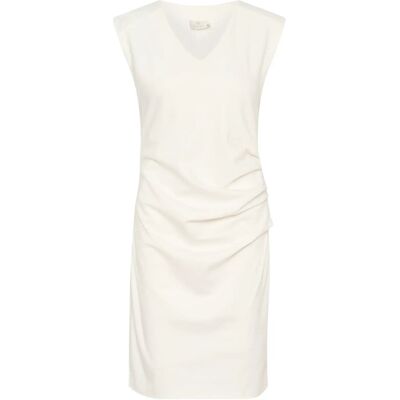 Kaffe Kaindia V-Neck Dress L White L Kaffe Kaindia V-Neck Dress L White L