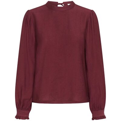 Kaffe Karea Solid Blouse 38 Burgundy 38 Kaffe Karea Solid Blouse 38 Burgundy 38