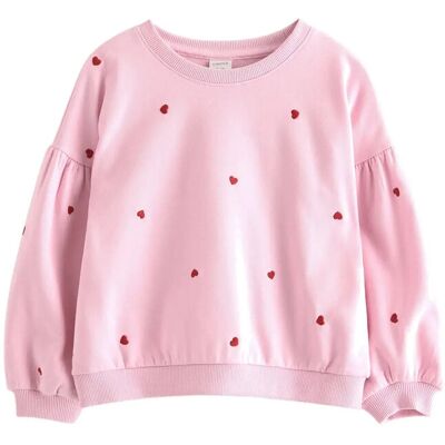 Lindex Cropped Jumper With Puff Sleeve 110 Pink 110 Lindex Cropped Jumper With Puff Sleeve 110 Pink 110