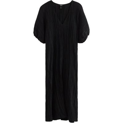 Lindex Crinkled Midi Dress XL Black XL Lindex Crinkled Midi Dress XL Black XL