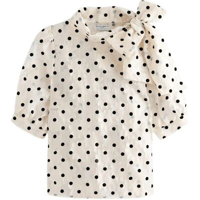 Lindex Blouse With Tie Band At The Neck S Black S Lindex Blouse With Tie Band At The Neck S Black S