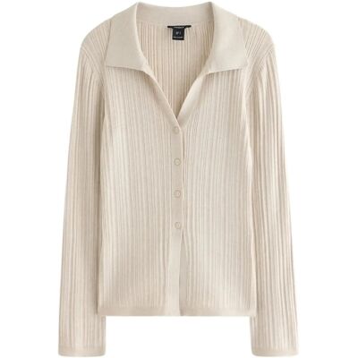 Lindex Ribbed Cardigan S Beige S Lindex Ribbed Cardigan S Beige S