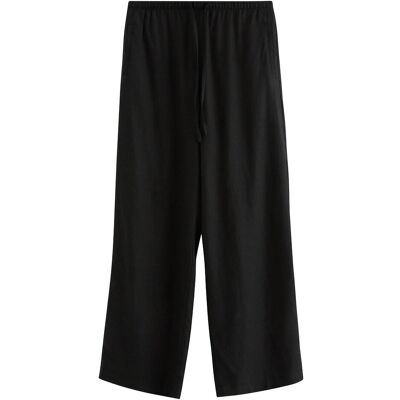Lindex Wide Trousers In Linen Blend XXL Black XXL Lindex Wide Trousers In Linen Blend XXL Black XXL