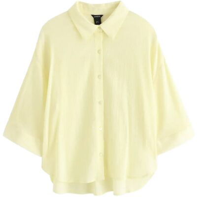 Lindex Crinkled Shirt M Yellow M Lindex Crinkled Shirt M Yellow M