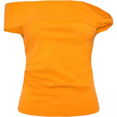 Mango Asymmetrical Strapless Top XS Orange XS Mango Asymmetrical Strapless Top XS Orange XS