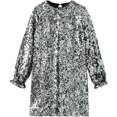 Mango Sequined Dress 11-12 Silver 11-12 Mango Sequined Dress 11-12 Silver 11-12
