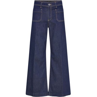 Mango Wide Leg Jeans With Pockets 42 Navy 42 Mango Wide Leg Jeans With Pockets 42 Navy 42