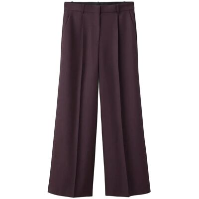 Mango Wide Leg Suit Trousers 38 Burgundy 38 Mango Wide Leg Suit Trousers 38 Burgundy 38