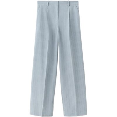 Mango Pinstripe Suit Trousers 42 Blue 42 Mango Pinstripe Suit Trousers 42 Blue 42