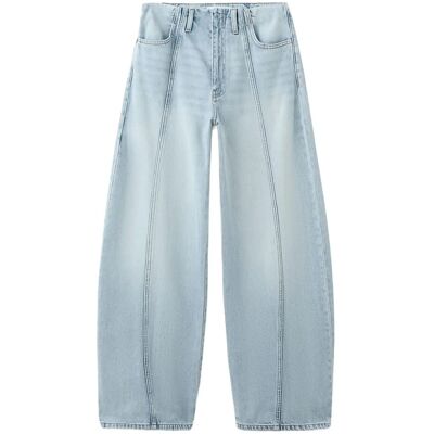 Mango Balloon Seam Jeans 42 Blue 42 Mango Balloon Seam Jeans 42 Blue 42