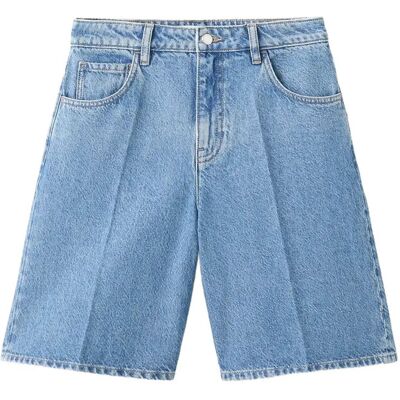 Mango High-Waist Straight-Fit Denim Shorts 42 Blue 42 Mango High-Waist Straight-Fit Denim Shorts 42 Blue 42