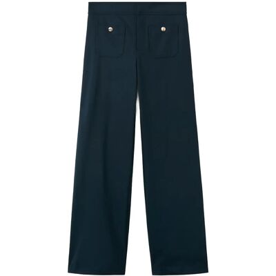 Mango Straight Trousers With Jewel Buttons 42 Navy 42 Mango Straight Trousers With Jewel Buttons 42 Navy 42
