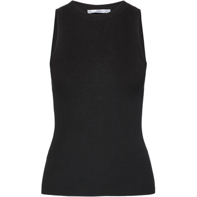 Mango Ribbed Knit Top XS Black XS Mango Ribbed Knit Top XS Black XS