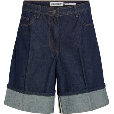 ROUGE EDIT Roumartine Rw Denim Shorts 34 Navy 34 ROUGE EDIT Roumartine Rw Denim Shorts 34 Navy 34