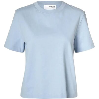 Selected Slwessential Ss Boxy Tee Noos L Blue L Selected Slwessential Ss Boxy Tee Noos L Blue L