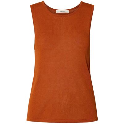 Selected Slfmoon Sus Sl Knit Top B XS Orange XS Selected Slfmoon Sus Sl Knit Top B XS Orange XS