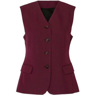 Selected Slffedora Vest 40 Burgundy 40 Selected Slffedora Vest 40 Burgundy 40