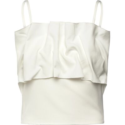 Selected Slfvinelle Pleated Bandeau Top B 44 White 44 Selected Slfvinelle Pleated Bandeau Top B 44 White 44