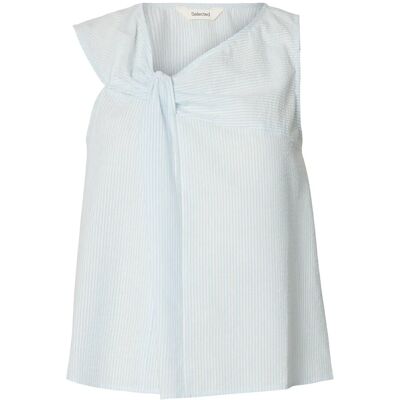 Selected Slfhannah Sl Twist Top 40 Blue 40 Selected Slfhannah Sl Twist Top 40 Blue 40