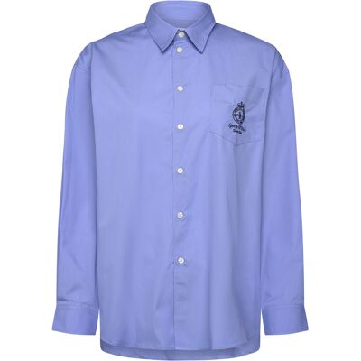 Sporty & Rich Crown Tennis Oversized Shirt S Blue S Sporty & Rich Crown Tennis Oversized Shirt S Blue S
