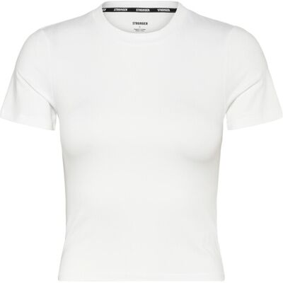 STRONGER Crew Neck T-Shirt S White S STRONGER Crew Neck T-Shirt S White S
