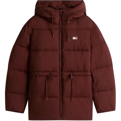 Tommy Jeans Tjw Hooded Midi Puffer Jacket S Burgundy S Tommy Jeans Tjw Hooded Midi Puffer Jacket S Burgundy S